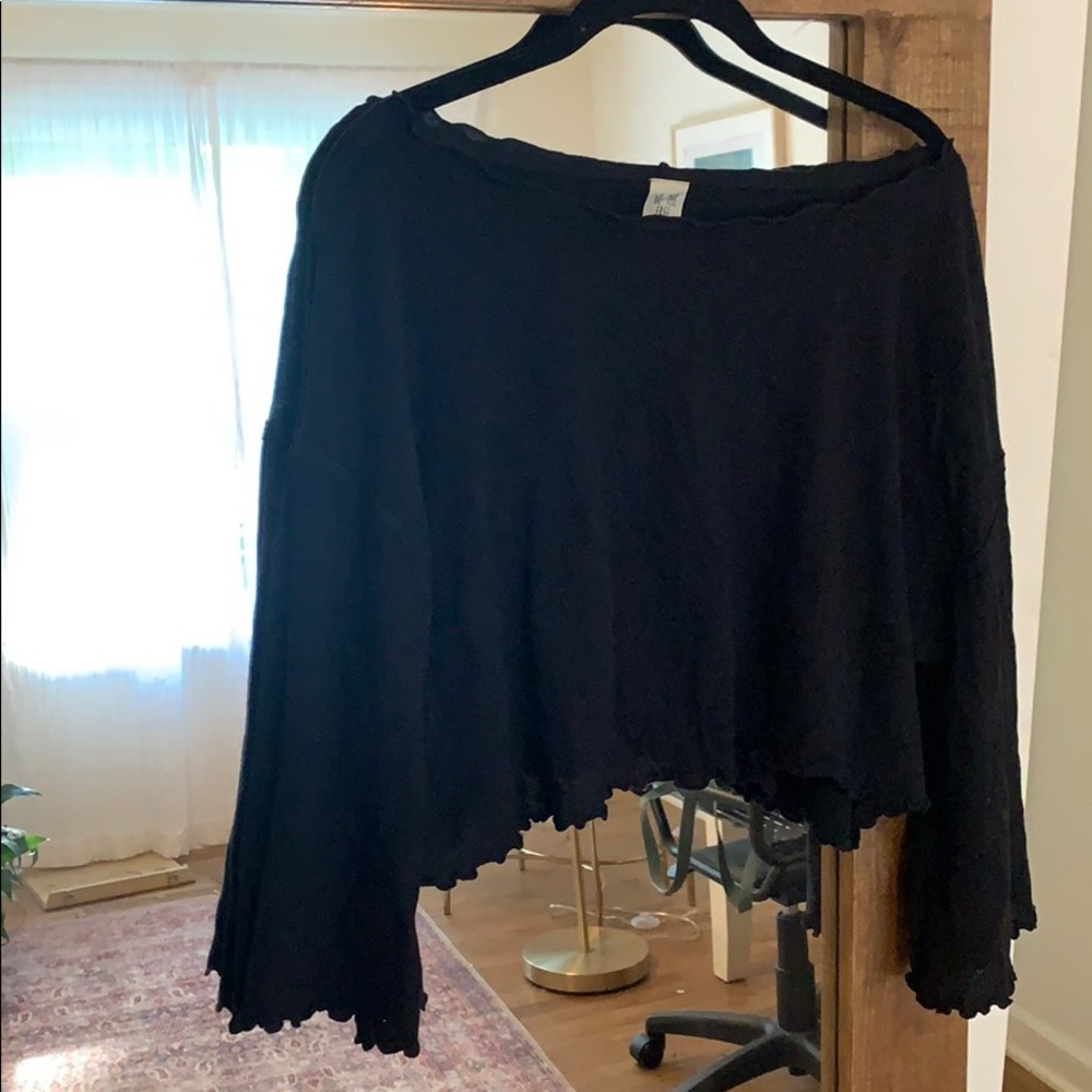 Free People Black flowy shirt